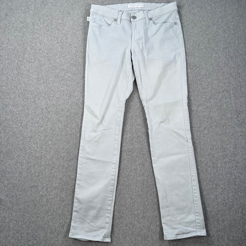 Rock & Republic Berlin Low Rise Skinny Jeans Women's 8M Light Gray Denim